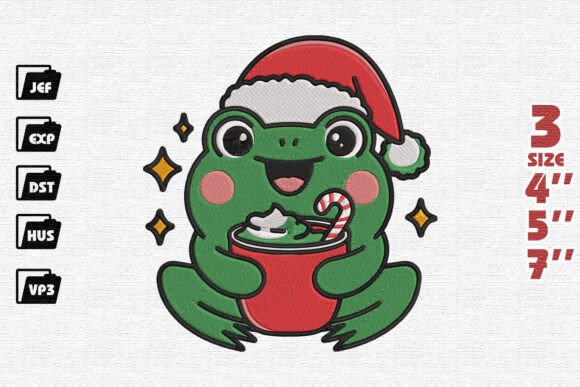 Cute Christmas Frog Embroidery: A Designer’s Holiday Review