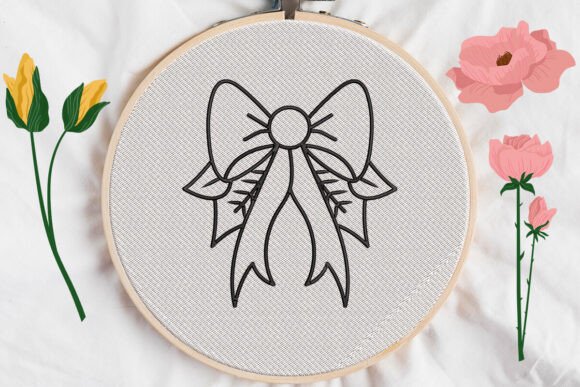 Review: Christmas Bow Applique Embroidery for Holiday Sales