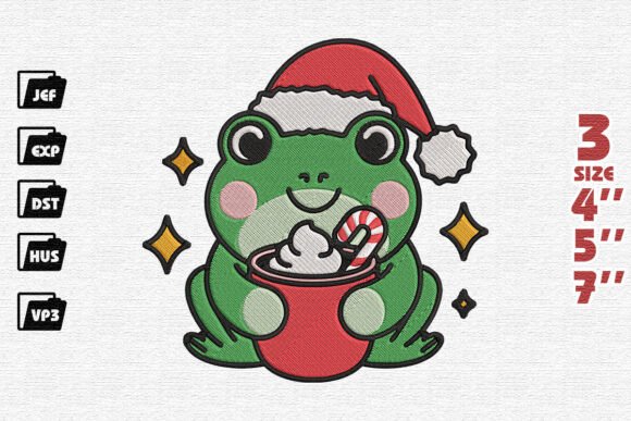 Review: Christmas Merry Frog Embroidery for Holiday Sales