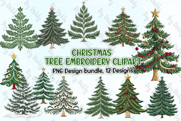 Review: Christmas Tree Embroidery Clipart PNG for Merch