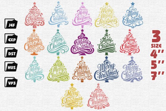 Review: Set of 17 Merry Christmas Embroidery for Craft Fairs