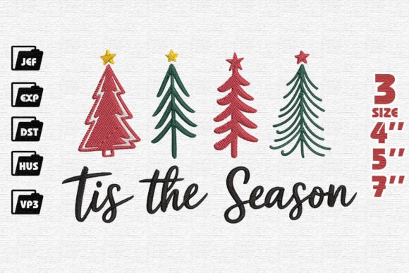 Review: Tis the Season, Christmas Trees Embroidery