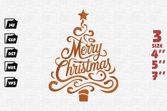 Reviewing Merry Christmas, Xmas Tree Embroidery for Craft Fairs