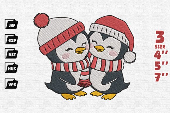 Reviewing the Couple Penguin Christmas Embroidery