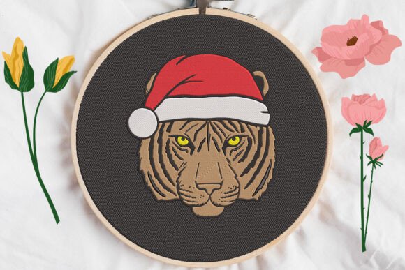 Reviewing Tiger Christmas Embroidery for Etsy Shops