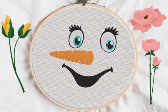 Snowman Face Embroidery Review for Boutique Apparel